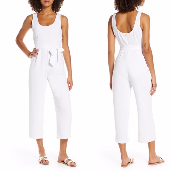 BB Dakota Pants - BB Dakota Crop Tie Waist Jumpsuit